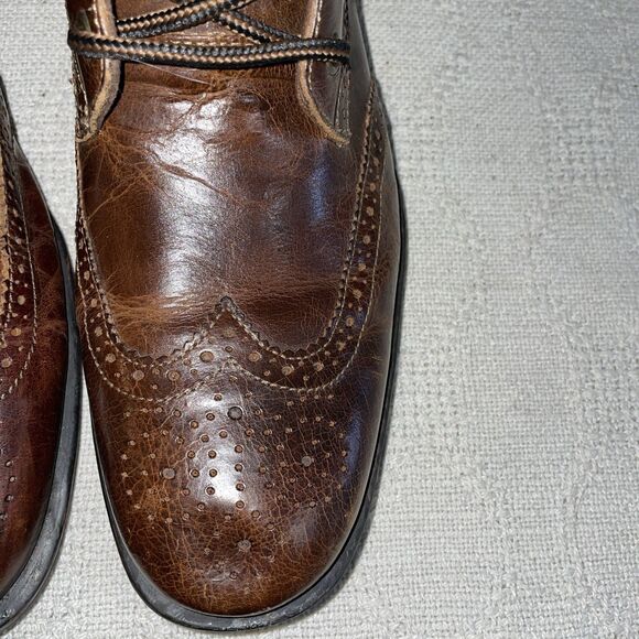 Aston Grey Men’s Ankle Boots Size 9 M Brown Leather Going Out Party City - Picture 9 of 12